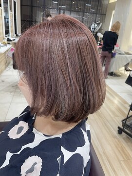 アヴァンス 江坂店(AVANCE.) ベビーピンク×レイヤーボブ