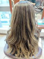 アース 菊名店(HAIR&MAKE EARTH) バレイヤージュのミルクティーカラー