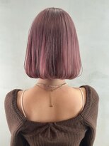 アルバム 渋谷パルコ(ALBUM)&nbsp;ピンクボブ_チェリーブラウンフェミニンロング_ba371431