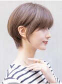 ショートボブ20代30代ココアブラウン髪質改善青山表参道