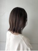 30代40代50代外ハネミディアムダークアッシュ白髪ぼかし代官山