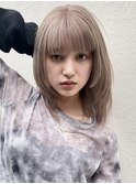 ミルクティーベージュハイトーンカラーケアブリーチダブルカラー