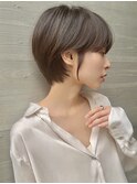 大人可愛い20代30代40代黒髪前下がりショートボブ丸みショート◎