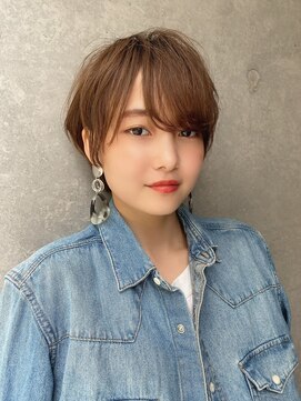 エニ 自由が丘(ENi) 黒髪/グレーベージュ/レイヤーロング/前髪パーマ[自由が丘駅]