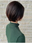女っぽショートボブで美シルエットに！/アッシュブラック