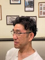 スカイマスターバーバー 渋谷(SKY MASTER BARBER)&nbsp;オールバックパーマ[渋谷/メンズ/パーマ/フェード/シェービング]