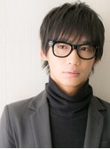 20代30代アッシュブラック社会人メンズショートV上尾