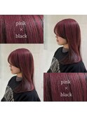 pink×black