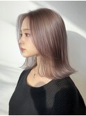 ピンクグレージュ/韓国/艶髪