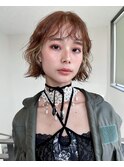 小顔レイヤーニュアンスパーマくびれショートbob