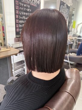 アルファタッチ 静岡店(alpha touch) パツっとボブにピンクラベンダー