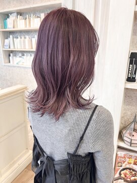 キャアリー(Caary) 福山市Caaryケアブリーチピーチピンクカラー春イルミナカラー