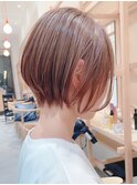 Say.ショートボブブルーカラーインナーカラーデジタルパーマ青山