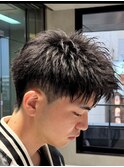 アップバングピンパーマ