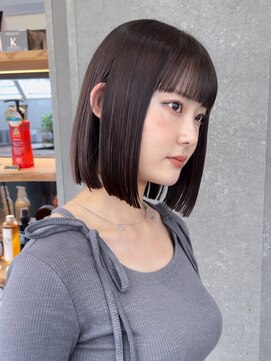 ロンド 表参道店(Lond) くびれヘア/アプリコットオレンジ/ボブ/髪質改善/縮毛矯正