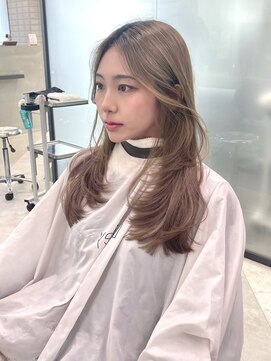 リリー(Lilley) 秋色カラー×小顔レイヤー×韓国風巻き×髪質改善