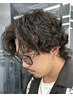 メンズカット＋スパイラルパーマ＋トリートメント/波巻きスパイラル