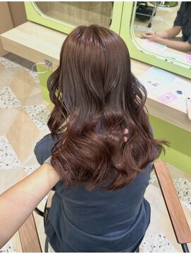 イオエ 西梅田(ioe) ブリーチなしカラー／髪質改善/ミルクティーベージュ/小顔へア