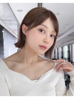 アビーファイブ(ABBEY 5)&nbsp;大人ボブ銀座レイヤーカット有楽町ミディアムボブベージュ