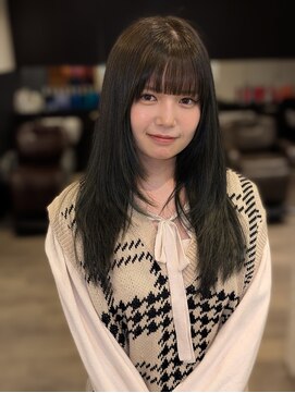 リアン 宮前店(Rian) ロングレイヤー/ダブルカラー/オリーブグレージュ/20代30代