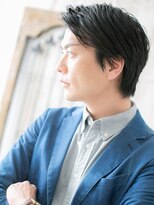 グルーミングサロン バーバー キャッスル 北浦和西口(Grooming salon Barber Castle)&nbsp;ブラック七三分けオールバック短髪ベリーショートa北浦和