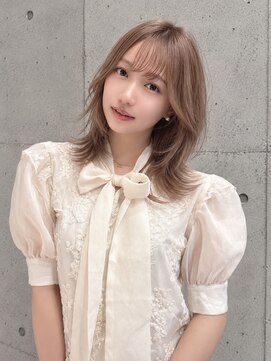 シー バイ ロンド 新宿(Sea by Lond) ワンホンレイヤ ー×ダークブルー[デジタルパーマ/ボブ/韓国]