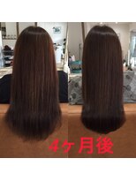 オハナヘアー(ohana hair) 髪質改善、４回目、初めて４か月の効果