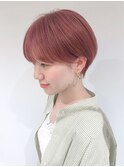 ハイトーンピンクの耳かけショート☆