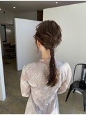 ダウンめなお呼ばれアレンジ
