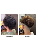 ヘアーメイク クーラ 行橋店(Hair make CURA)&nbsp;爽やかナチュラルパーマセンターパート清潔感デザインカラー