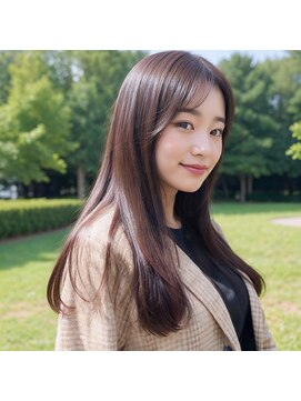 トゥーリ 藤崎店(tuuli) 大人女性◆艶レイヤー前髪ピンクベージュ 髪質改善 縮毛矯正