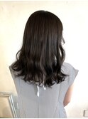大人美人艶カラーベージュ小顔カット透明感レイヤーロング