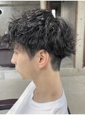 ハイトーンカラー/マッシュパーマ/アースカラー/men's/