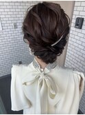 参列ヘア 結婚式ヘアセット シニヨン アップスタイル