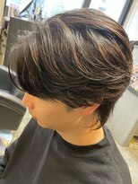 ジュンヌオム リンカラン(Jeune Homme LINGKARAN) センターパートウルフ×ニュアンスパーマ