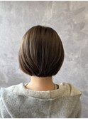 大人のショートボブ/マロンブラウン/ナチュラルボブ