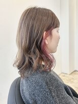 リグリー(regree)&nbsp;インナーカラーピンク/シアーベージュ/伸ばしかけ/髪質改善