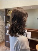 ゆるふわパーマ　ミディアムスタイル