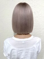 バランス 原宿 表参道(balance)&nbsp;【髪質改善】ミルクティーグレージュ×ぱっつんボブ