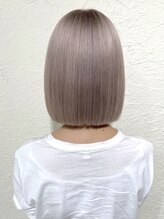 バランス 原宿 表参道(balance)&nbsp;【髪質改善】ミルクティーグレージュ×ぱっつんボブ