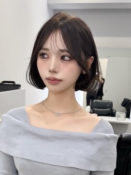 ノイズ エコル(Hair&Make NOISM ekolu ) 大人かわいいシースルーバングボブ×顔まわりレイヤー