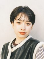 ガーデンヨコハマエスト(GARDEN YOKOHAMA est)&nbsp;ショート　ショートボブ　ハンサムショート　前髪　暗めカラー