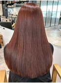 ロング韓国ヘアオリーブベージュ暗めカラー_ba562622
