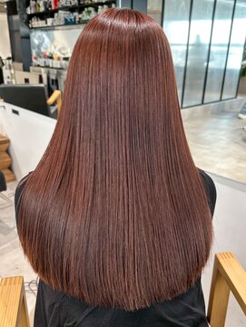 シオン(shion) ロング韓国ヘアオリーブベージュ暗めカラー_ba562622