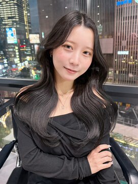 アルバム 銀座(ALBUM GINZA) 顔周りレイヤー韓国ヘアロング似合わせカット_F1360