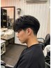 【メンズ限定】men'sカット+地毛風ストレート+内部補修トリートメント