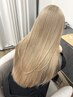 【2回目以降】艶髪カット+最高級リタッチブリーチ+オージュアクイックTR
