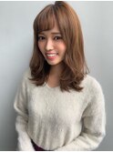 アフロート ヘルシーレイヤーくびれ外ハネミディ