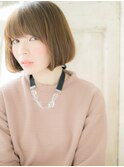 *CUORE水戸*…アッシュブラウン小顔前下がりマッシュボブb