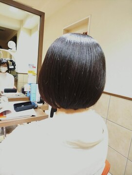 ネオリーブチノ 登戸店(Neolive cino) 髪質改善 酸熱TR ハホニコラメラメTR ボブ ツヤ髪